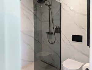 Bathroom with rain shower
